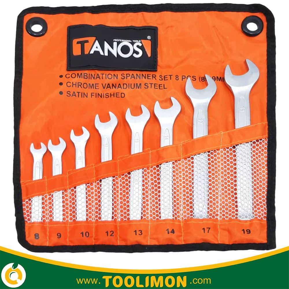 آچار یکسرتخت یکسررینگ 8 عددی تانوس مدل CSS-01-08